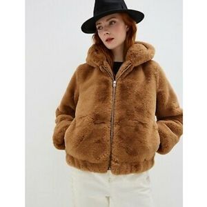 Gap Faux Fur Brown Jacket